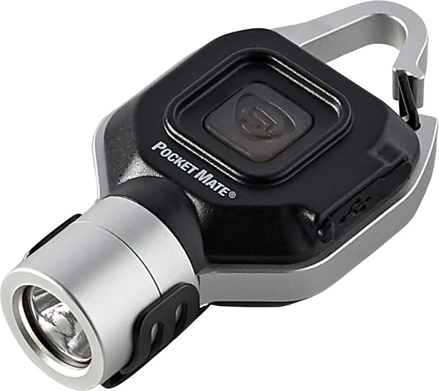 Alt view image 8 of 14 - Streamlight 73300 Pocket Mate 325-Lumen Keychain/Clip-on USB Rechargeable Flashlight, Silver