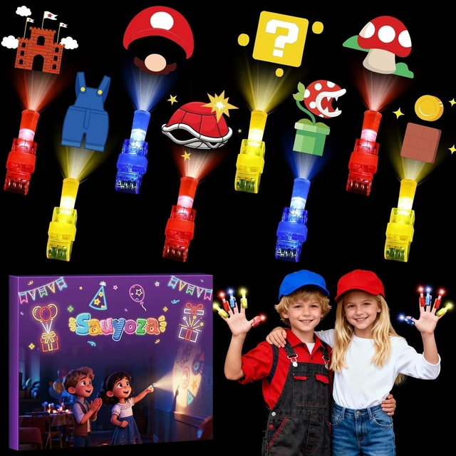 Alt view image 8 of 14 - 36 Pcs Game Party Favors LED Finger Lights, Glow in the Dark Birthday Party Supplies, Goodie Bag Stuffers Classroom Treasure Box Prizes for Kids