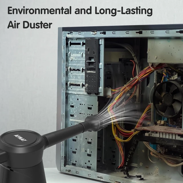 Alt view image 9 of 12 - AFMAT Electric Air Duster Air Blower, Replacement for Compressed Air Cans, Multi-Use Cleaning Tools with 9.8ft Cord for Electronics, Keyboard, Fans, Hairs, Cars, BBQ, Super Powerful and Last for Years