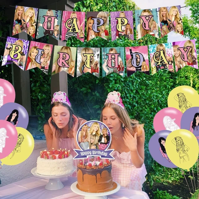 Alt view image 13 of 14 - DOSSEL Hannah Singer Montana Music Theme Birthday Party Supplies Includes Birthday Banner, Cupcake Toppers, Cake Topper, Latex Balloons for Kids Adults Fans Party Decor