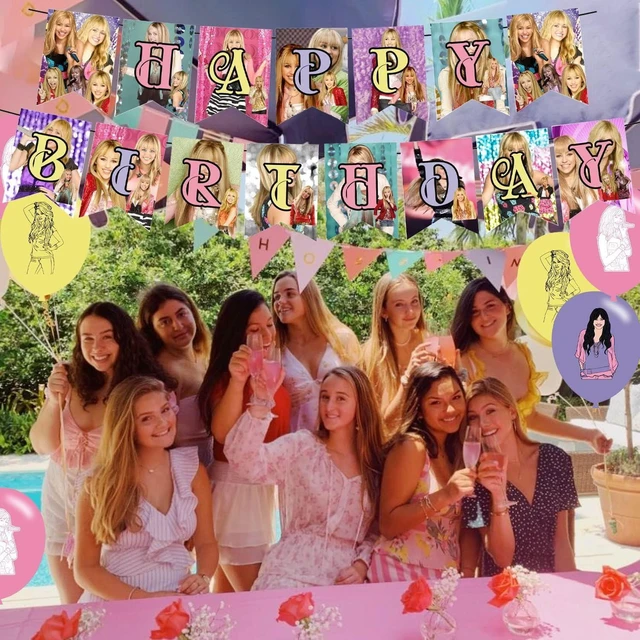 Alt view image 14 of 14 - DOSSEL Hannah Singer Montana Music Theme Birthday Party Supplies Includes Birthday Banner, Cupcake Toppers, Cake Topper, Latex Balloons for Kids Adults Fans Party Decor