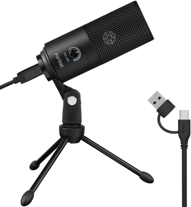 Alt view image 8 of 14 - FIFINE K669B USB Microphone, Condenser Recording Mic for Vocals, Meeting | Metal Cardioid Laptop Mic for MAC OS, Windows, Voice Overs, Streaming, Online Meeting and YouTube Videos