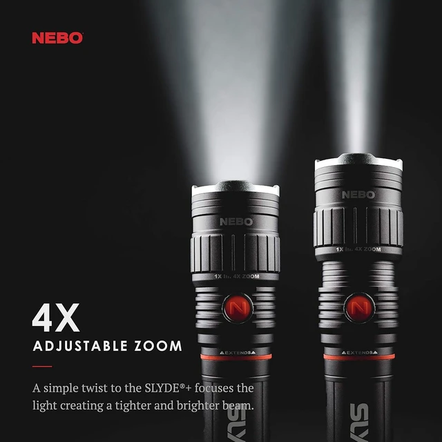 Alt view image 12 of 14 - NEBO 300-Lumen LED Worklight Flashlight: Slyde+ Has a Strong Magnetic Base; Use as a Standard Flashlight or Slide to Open and Reveal the Best Work Light - Nebo 6525