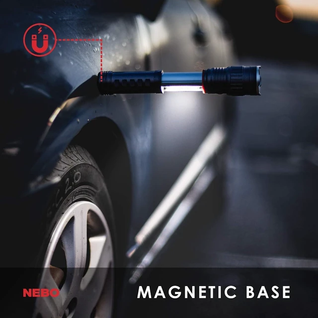 Alt view image 14 of 14 - NEBO 300-Lumen LED Worklight Flashlight: Slyde+ Has a Strong Magnetic Base; Use as a Standard Flashlight or Slide to Open and Reveal the Best Work Light - Nebo 6525