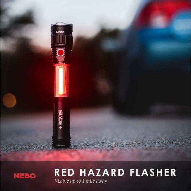 Alt view image 13 of 14 - NEBO 300-Lumen LED Worklight Flashlight: Slyde+ Has a Strong Magnetic Base; Use as a Standard Flashlight or Slide to Open and Reveal the Best Work Light - Nebo 6525