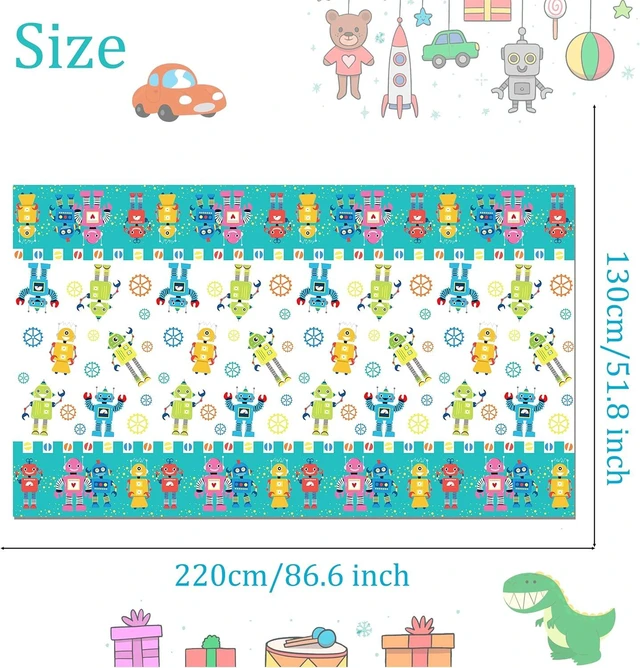 Alt view image 13 of 14 - Robot Birthday Party Decorations Robot Happy Birthday Banners Robot Cupcake Toppers Cake Topper Balloons Tablecloth for Boys Gear Robot Party Supplies