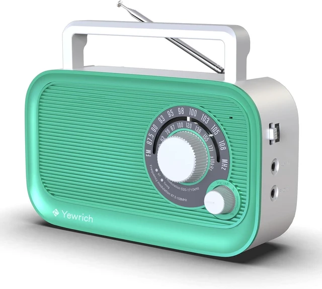 Alt view image 8 of 14 - Portable AM/FM Radio with Bluetooth, Battery Operated Transistor Analog Radio or AC Powered with Best Reception, Big and Precise Tuning Knob Large Bluetooth Speaker Easy to Use Suit for Home Cafe
