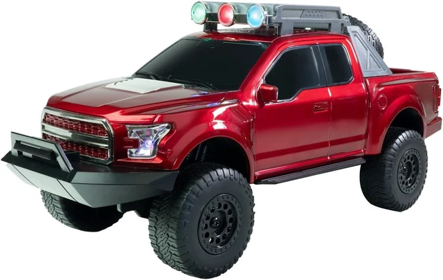 Alt view image 4 of 6 - QFX Bluetooth 150 Pickup Truck Replica Speaker, 3-inch Speakers, Hands Free Link, Built-in Microphone, FM Radio and LED Party Lights, Red - BT-150-RED