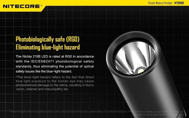 Alt view image 12 of 14 - Nitecore MT06MD Penlight Flashlight, 180 Lumen LED for Medical Doctors, Nurses and EMTs with 2X AAA Batteries & Lumen Tactical Battery Organizer (Black w/Pupil Gauge)