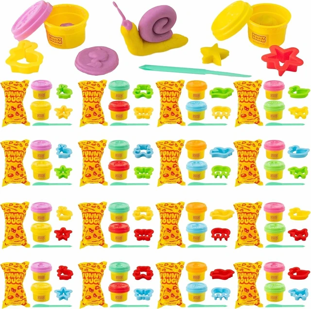 Alt view image 8 of 14 - BONNYCO Play Dough Set with Molds and Goody Bags, Pack 16 Party Favors for Kids Age 3-9. Bulk Gifts, Kids Toys, Mini Birthday Games, Stocking Stuffers, Arts and Crafts Kit for Classroom