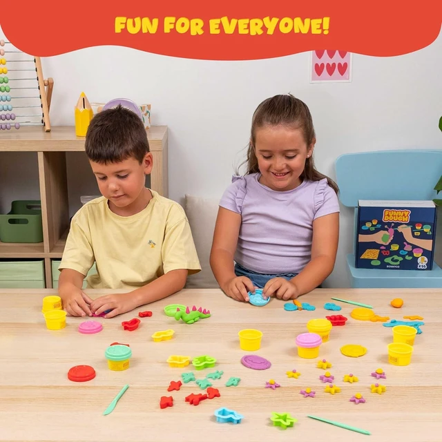 Alt view image 13 of 14 - BONNYCO Play Dough Set with Molds and Goody Bags, Pack 16 Party Favors for Kids Age 3-9. Bulk Gifts, Kids Toys, Mini Birthday Games, Stocking Stuffers, Arts and Crafts Kit for Classroom