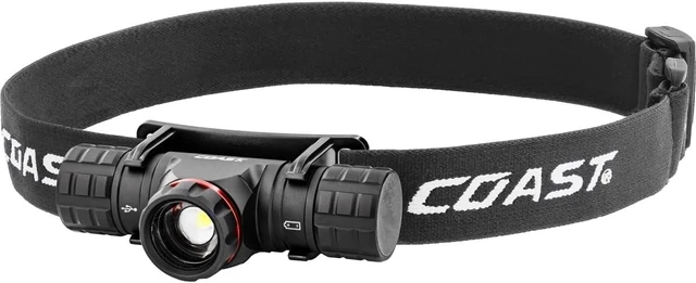 Alt view image 4 of 6 - Coast XPH25R 410 Lumen USB Rechargeable-Dual Power LED Headlamp with Pure Beam Twist Focus and Magnetic Base