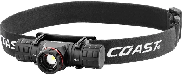 Alt view image 5 of 6 - Coast XPH25R 410 Lumen USB Rechargeable-Dual Power LED Headlamp with Pure Beam Twist Focus and Magnetic Base