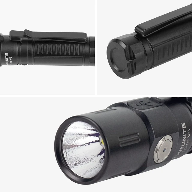 Alt view image 13 of 14 - ThruNite TC15 V3 LED Flashlight, 2403 High Lumens USB-C Rechargeable Flashlights, 732ft Beam EDC Tactical Flashlight, Pocket Handheld Flash Light for Camping, Emergency & Outdoor