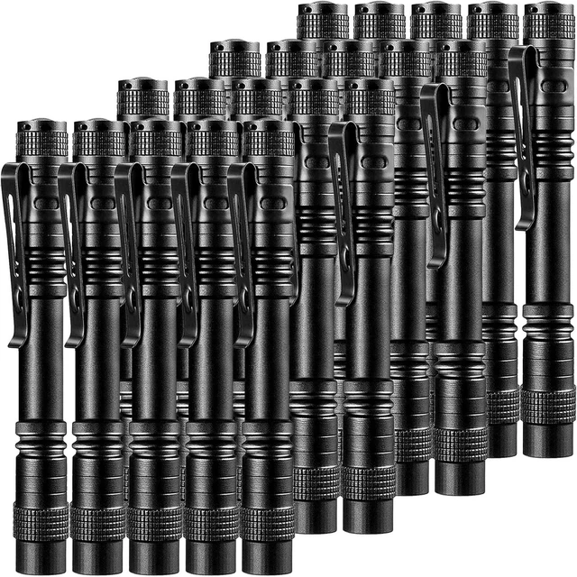 Alt view image 8 of 14 - Beieverluck 20 Pack Pen Light Flashlight Mini Small Flashlight with Clip Waterproof LED Pocket Pen Flashlights for Camping, Inspection, Work, and Emergency(Large,Black)