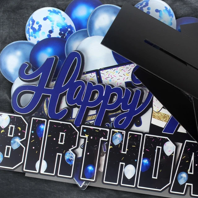 Alt view image 11 of 14 - LINGTEER Happy 21st Birthday Blue Acrylic Table Topper Centerpieces Set - Cheers to 21 Years Old Birthday 21st Bday Party Gift Decorations.
