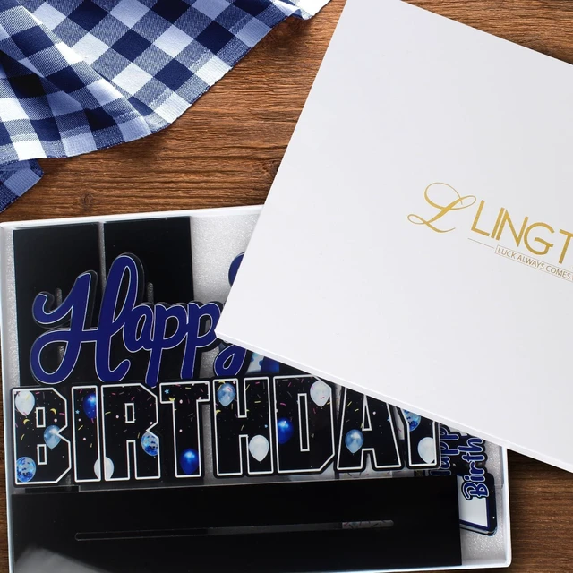 Alt view image 12 of 14 - LINGTEER Happy 21st Birthday Blue Acrylic Table Topper Centerpieces Set - Cheers to 21 Years Old Birthday 21st Bday Party Gift Decorations.
