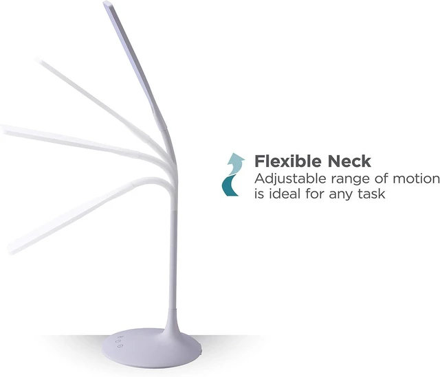 Alt view image 11 of 14 - PureOptics LED VLED1819-BD Battery LED Desk Lamp, Dimmable with Adjustable Color Temperature, 4 Hour Battery Life, Rechargeable, Eco Friendly, White