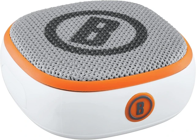 Alt view image 8 of 14 - Bushnell Disc Jockey -Bluetooth -Speaker, Lightweight Disk Golf -Speaker with Distance to Basket -GPS, White/Orange, Small