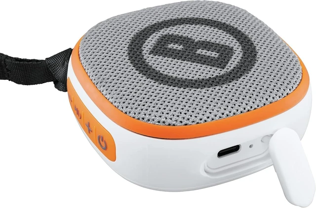 Alt view image 13 of 14 - Bushnell Disc Jockey -Bluetooth -Speaker, Lightweight Disk Golf -Speaker with Distance to Basket -GPS, White/Orange, Small