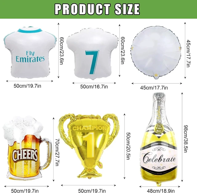 Alt view image 8 of 10 - Football Theme Party Decorations Balloons Happy Birthday Set Football League World Cup Carnival Party Supplies