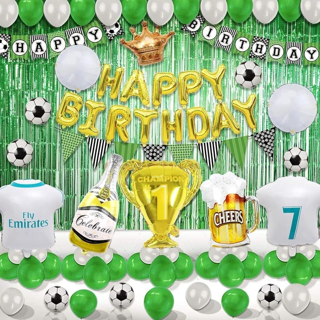 Alt view image 6 of 10 - Football Theme Party Decorations Balloons Happy Birthday Set Football League World Cup Carnival Party Supplies