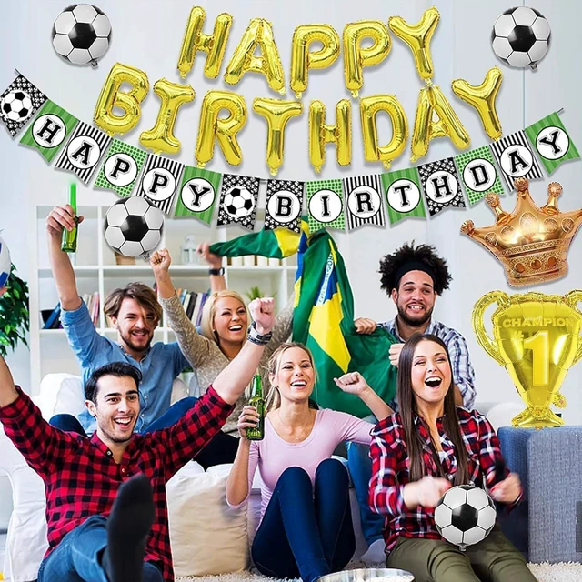 Alt view image 10 of 10 - Football Theme Party Decorations Balloons Happy Birthday Set Football League World Cup Carnival Party Supplies