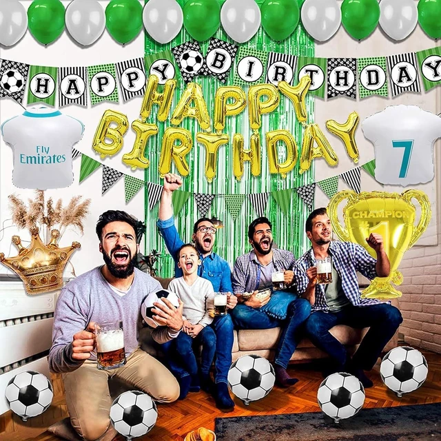 Alt view image 9 of 10 - Football Theme Party Decorations Balloons Happy Birthday Set Football League World Cup Carnival Party Supplies