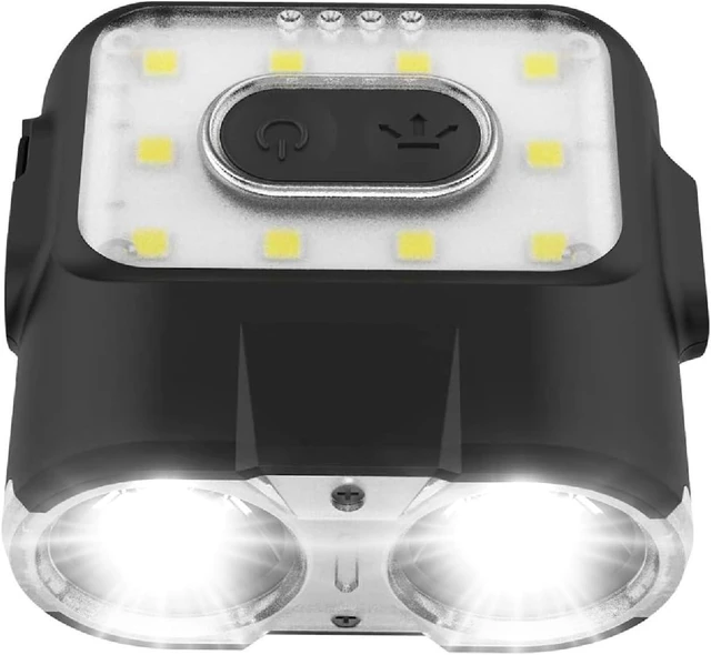 Alt view image 8 of 14 - Claymore Capon 120H (Black) - LED Rechargeable Clip-On Cap Headlamp, Lightweight Hat Light for Camping, Running, Hiking, Emergency & Industrial Use, Waterproof, USB-C, Up to 45 Hours of Battery Life.