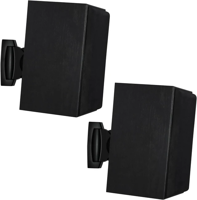 Alt view image 8 of 12 - Mount-It! Heavy-Duty Speaker Wall Mount, Universal Adjustable Design for Bookshelf, Large or Small Speakers, 1 Pair, 22 Lbs Capacity, Black