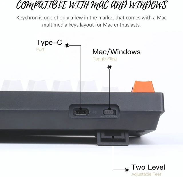 Alt view image 11 of 14 - Keychron C1 TKL Mechanical Wired Gaming Keyboard RGB Backlit Compact Keyboard with Linear Red Switches for Mac & Windows