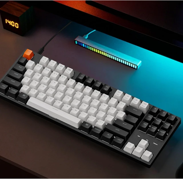 Alt view image 13 of 14 - Keychron C1 TKL Mechanical Wired Gaming Keyboard RGB Backlit Compact Keyboard with Linear Red Switches for Mac & Windows
