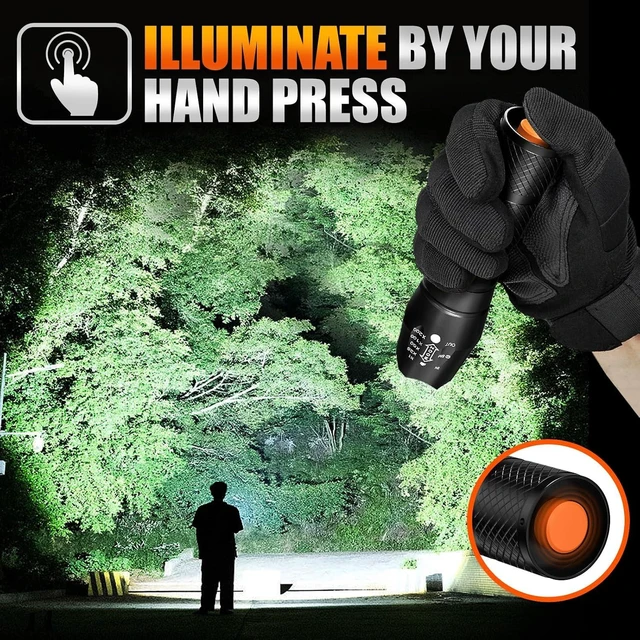 Alt view image 12 of 14 - Dream Master 2 Pack LED Flashlights High Lumens with 6 AAA Batteries, 5 Modes Mini Waterproof Tactical Bright Flashlight for Camping, Hiking,Dad Gifts for Husband, Dad, Birthday Gifts for Men, Women
