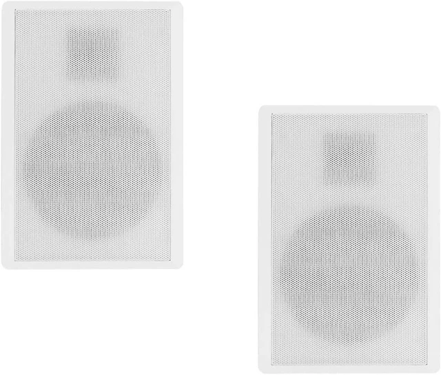 Alt view image 8 of 14 - Acoustic Audio by Goldwood SLM1W Mountable On Wall Slim Speakers Home Theater Wired Pair Pack, White