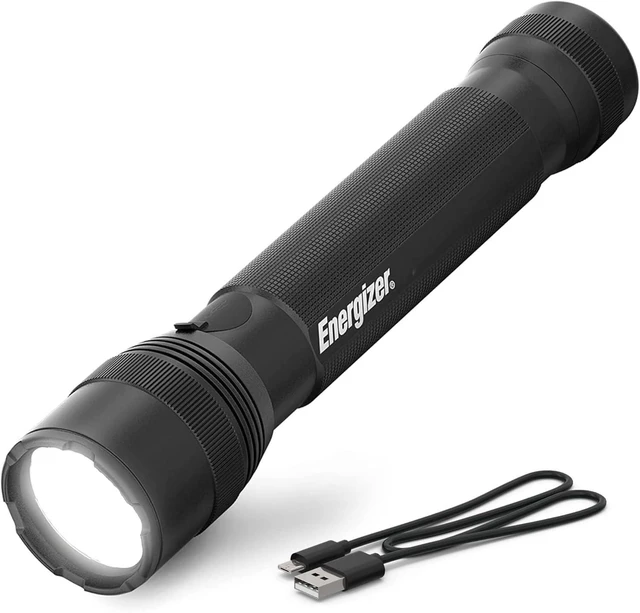 Alt view image 11 of 12 - Energizer TacR-1000 Rechargeable Tactical Flashlight, Bright Flashlight for Emergencies, Survival Kit and Camping Gear, Water Resistant, USB Included