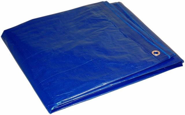 Alt view image 4 of 6 - Multi-Purpose Economy Poly Tarp, 16x20 Feet, Blue