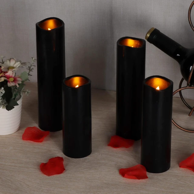 Alt view image 10 of 12 - Flameless Candles (Black Set of 9)