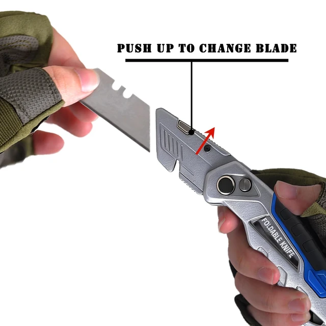 Alt view image 14 of 14 - 10-Pack Heavy Duty Folding Box Cutter with Blade Storage (Entirety Metal) with 30 Replacement Blades, Professional Utility Razor Knife