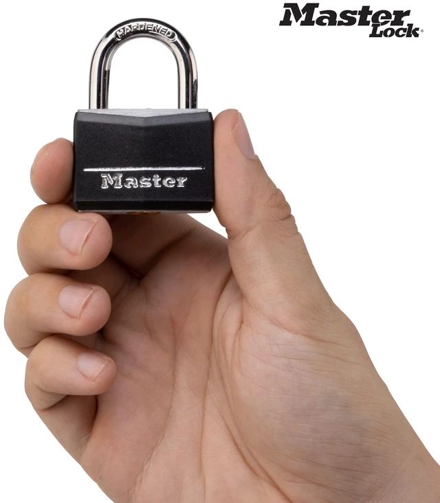 Alt view image 14 of 14 - 141Q Covered Aluminum Keyed Padlock, 4 Pack, Black