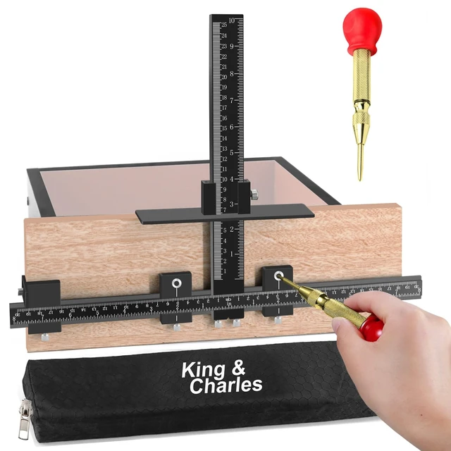 Alt view image 7 of 12 - Aluminum Cabinet Hardware Jig&Auto Center Punch Avoid Jitter Caused by Direct Drilling. Cabinet Handle Jig, Use for Handles and Pulls on Drawers and Doors