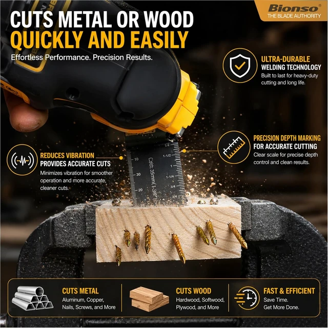 Alt view image 13 of 14 - 40 PCS Oscillating Saw Blades, Premium Multitool Kit for Wood Metal Plastics, Tool Blades Fit Dewalt Worx Rockwell Wen Milwaukee Makita Ryobi Bosch Fein Porter Genesis Black