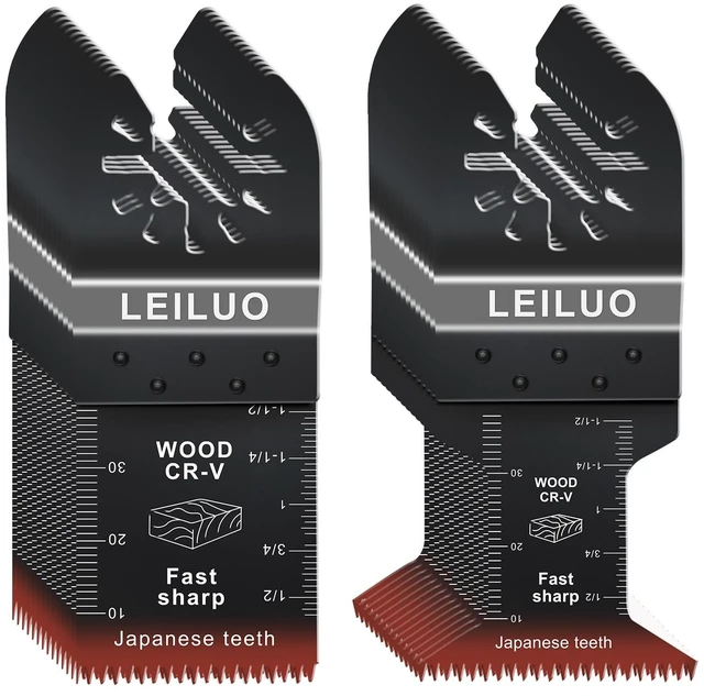 Alt view image 8 of 14 - 50Pcs Oscillating Saw Blades Wood, Japanese Teeth Multitool Blades 50-Pack CRV Bulk + Storage Bag, Fast Wood Cutting, Multi Tool Accessories, Fits DeWalt, Makita, Milwaukee, Ryobi & More