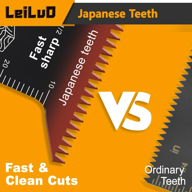 Alt view image 11 of 14 - 50Pcs Oscillating Saw Blades Wood, Japanese Teeth Multitool Blades 50-Pack CRV Bulk + Storage Bag, Fast Wood Cutting, Multi Tool Accessories, Fits DeWalt, Makita, Milwaukee, Ryobi & More