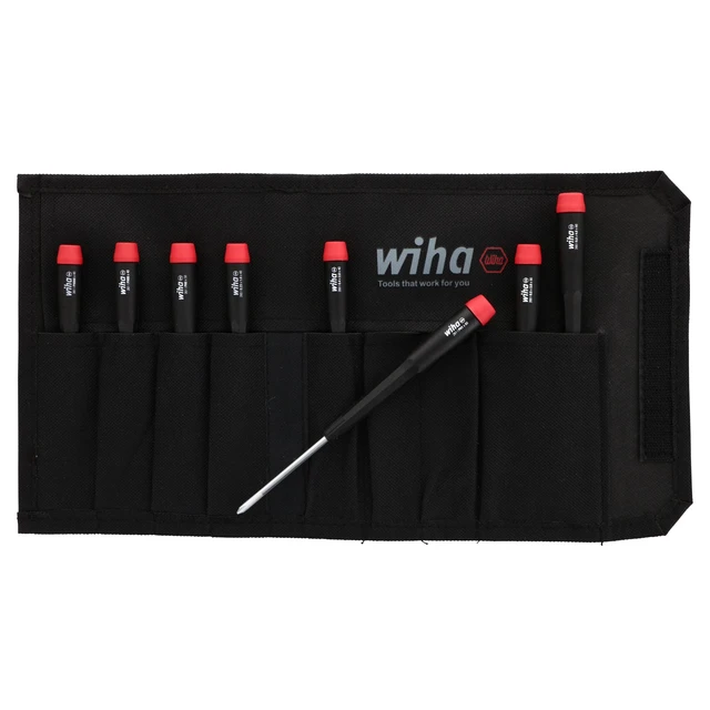 Alt view image 9 of 14 - 26199 Slotted and Phillips Screwdriver Set in Rugged Canvas Pouch, 8 Piece