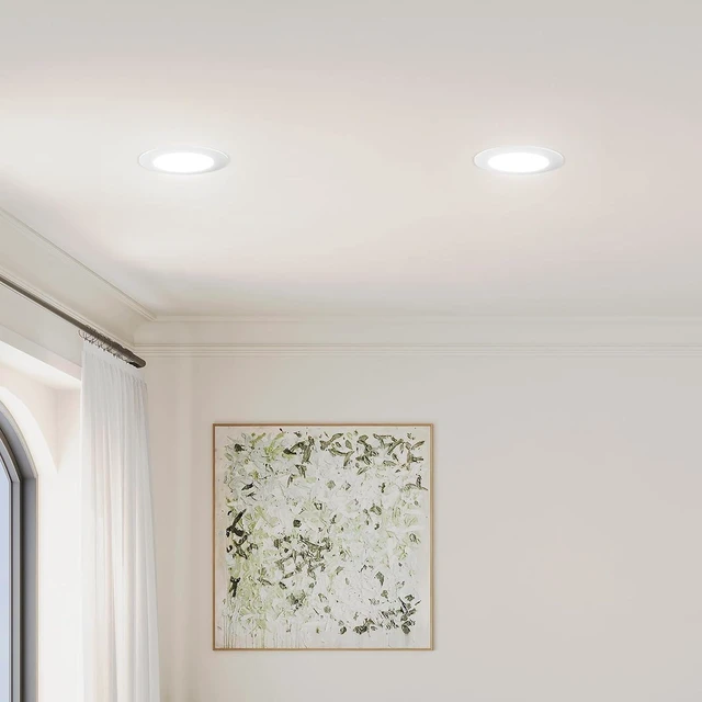 Alt view image 9 of 14 - 6 Pack 5/6 inch 5CCT LED Recessed Lighting, Retrofit Can Light, White Dimmable, 12.5W=100W, 950LM, 2700K/3000K/4000K/5000K/6000K Selectable, Baffle Trim, Easy Install, IC & Damp Rated, ETL & FCC