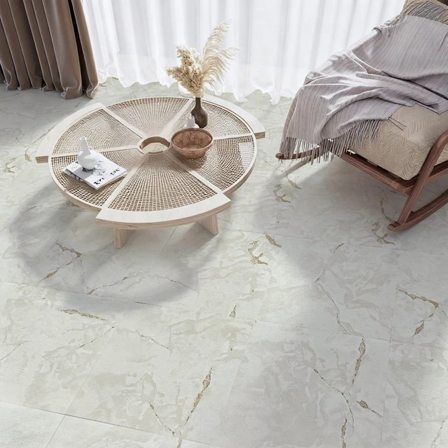 Alt view image 9 of 14 - 30-Pack Peel and Stick Floor Tiles, 12" x 12", White Grey Vein Marble Anti-Slip, Waterproof, Stain-Resistant, Simple to Clean, Durable, Premium Vinyl, Ideal for Kitchen, Dining Room, Bedrooms