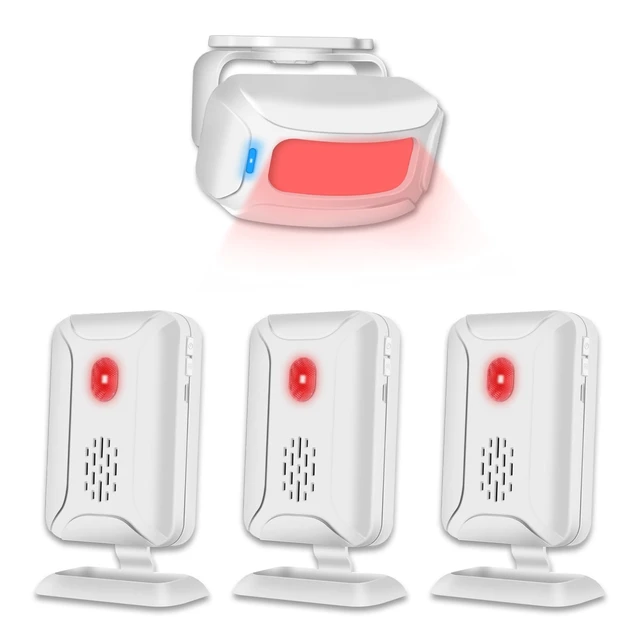Alt view image 8 of 14 - Motion Sensor Doorbell, Wireless Motion Sensor Door Chime Business Entry Doorbell, Retail Store Door Entry Alert, Bed Alarms for Elderly Dementia Patients (3 Receivers 1 Sensor)
