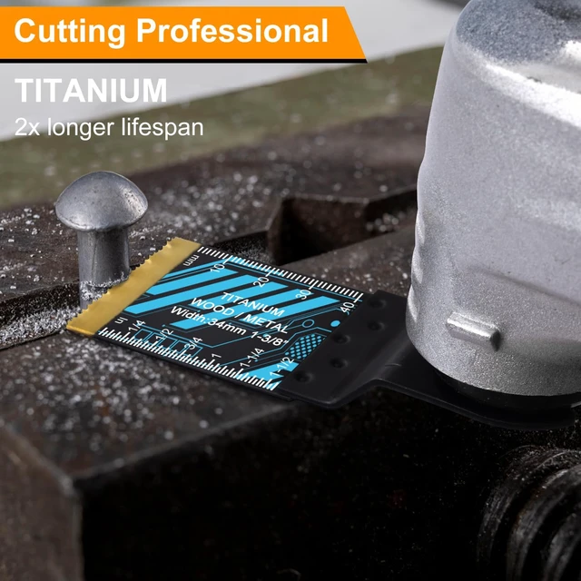 Alt view image 9 of 14 - Oscillating Tool Blade, 34PCS Universal Wood Metal Oscillating Multitool Quick Release Saw Blades Fit Porter Cable Black & Decker Rockwell Ridgid Ryobi Milwaukee DeWalt Chicago Craftsman