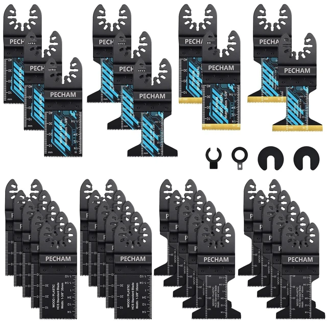 Alt view image 8 of 14 - Oscillating Tool Blade, 34PCS Universal Wood Metal Oscillating Multitool Quick Release Saw Blades Fit Porter Cable Black & Decker Rockwell Ridgid Ryobi Milwaukee DeWalt Chicago Craftsman