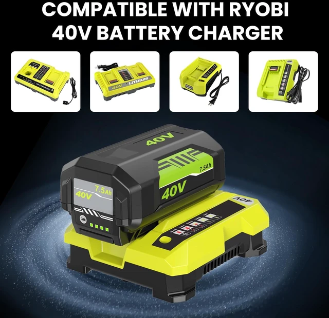 Alt view image 9 of 12 - 40v 7500mAh OP4026A Replacement for Ryobi 40V Battery 7.5Ah Lithium Compatible with Ryobi 40 Volt Battery OP4026A OP4040 OP40201 OP4050A OP4015 OP40261 OP4030 OP40401 OP4060 Power Tools